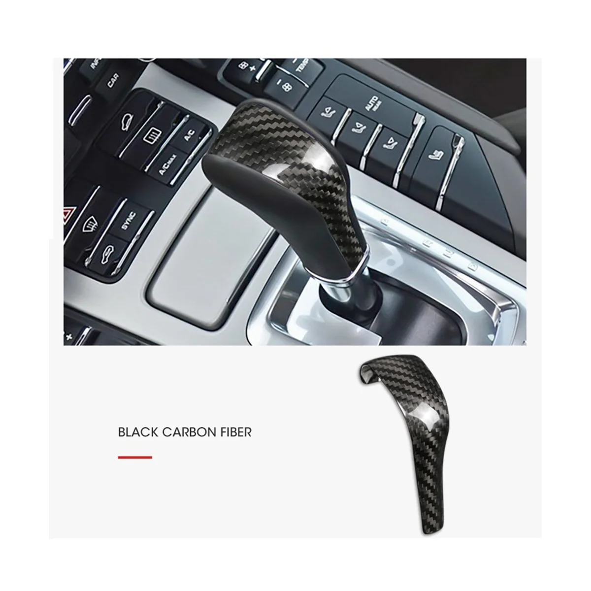 Аксессуары из настоящего углеродного волокна, крышка ручки переключения передач центральной консоли автомобиля, подходит на 2011-2016 годы (черный)