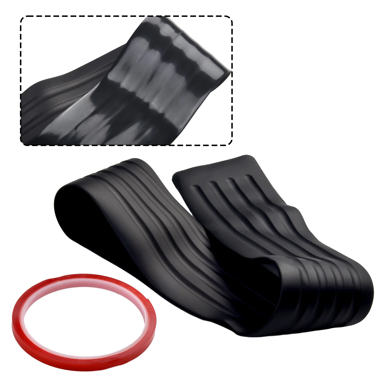 Задний резиновый бампер автомобиля, Резиновая накладка, накладка для защиты заднего бампера, накладка для защиты от царапин, резиновая накладка для защиты от царапин, черные автомобильные аксессуары