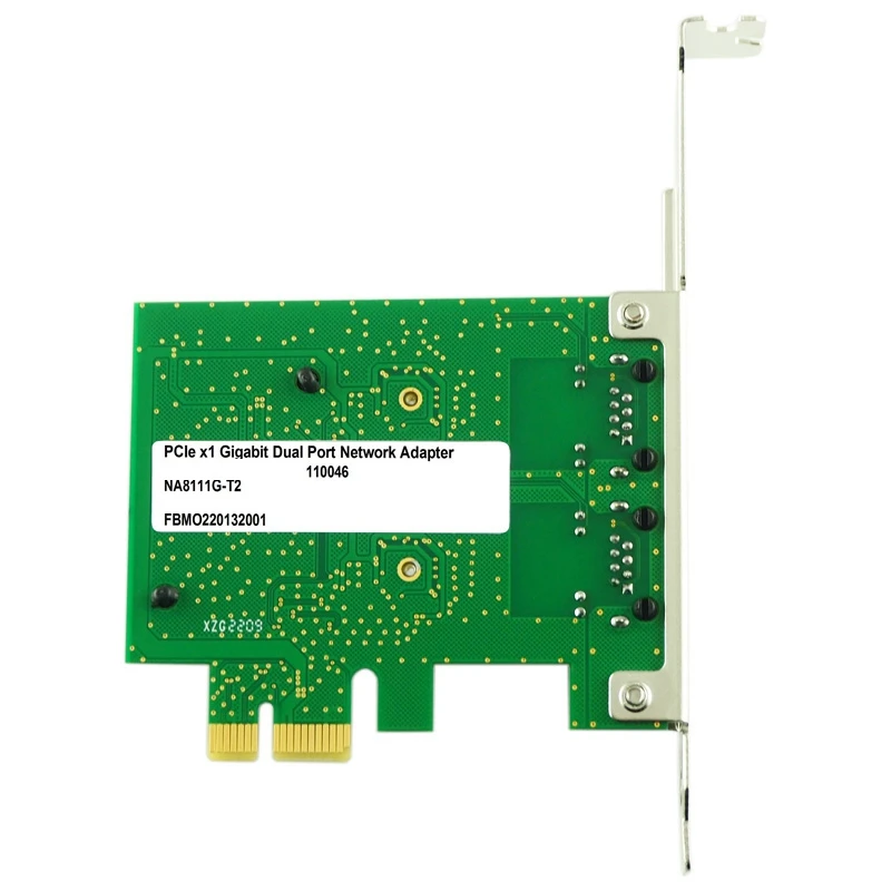1 комплект сетевой карты с электрическим портом PCI-Ex1 Gigabit Ethernet, двухпортовая настольная сетевая карта 8111G