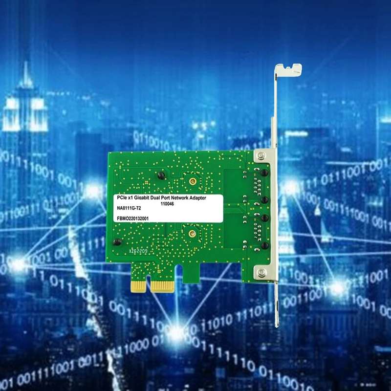 1 комплект сетевой карты с электрическим портом PCI-Ex1 Gigabit Ethernet, двухпортовая настольная сетевая карта 8111G