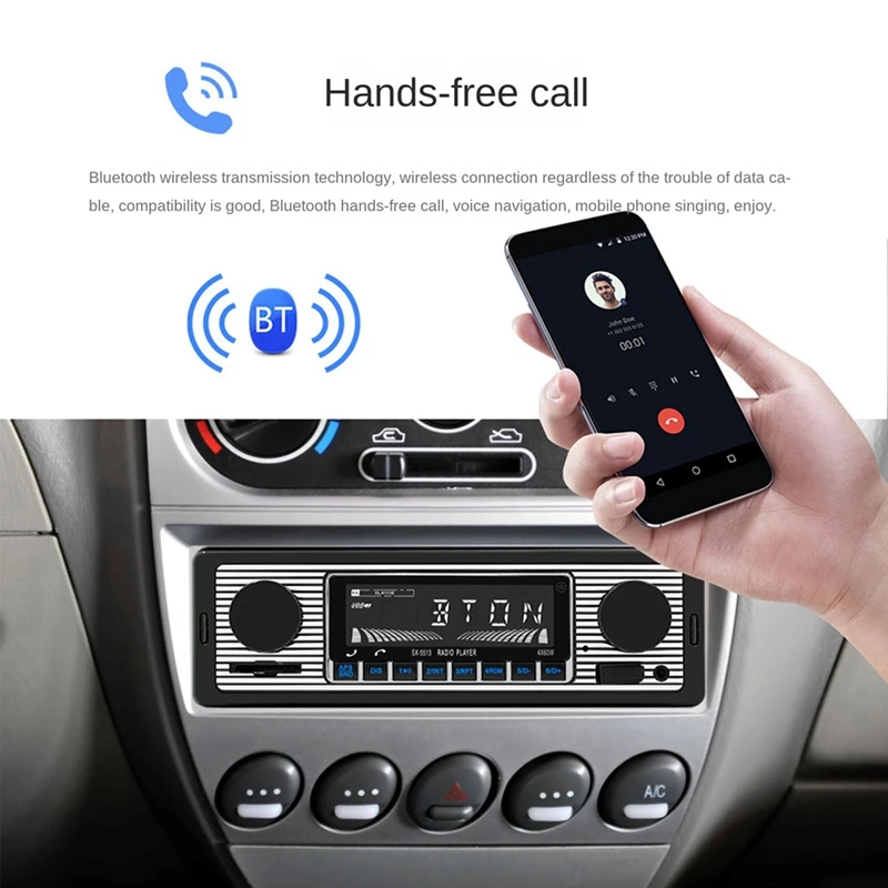 4-Канальный Автомобильный Радиоприемник Bluetooth Мощностью 60 Вт, Как показано На рисунке, Автомобильный MP3-плеер, Подключаемый U-Дисковый Автомобильный Радиоприемник С Функцией Защиты Проводки Для Автомобиля