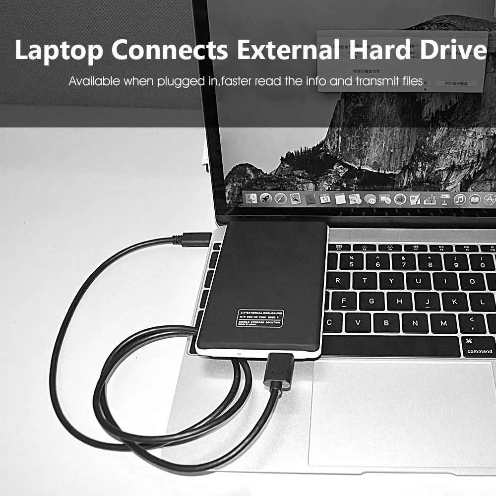 0,5 м/1 м Внешний жесткий диск для ноутбука сверхскоростной шнур Кабель для передачи данных HDD USB 3.1 Type-C - Micro 3.0 B для портативных ПК