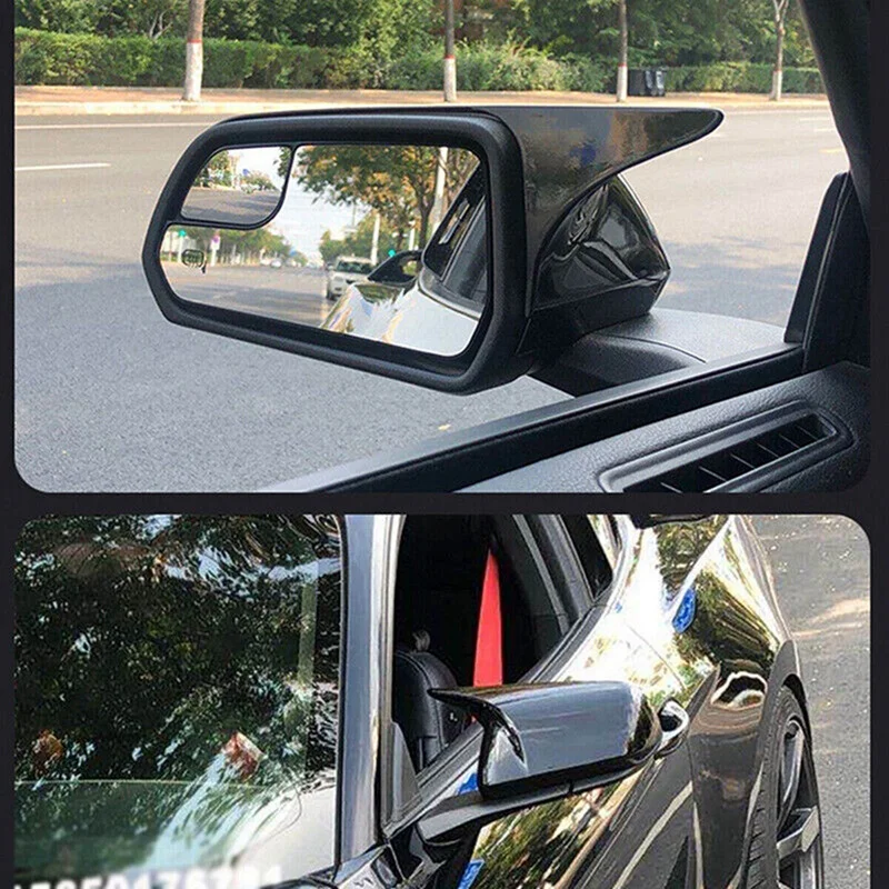Глянцево-Черный Рог В Стиле Боковой Двери, Зеркала заднего Вида, Накладка на Обшивку, Крышка для Ford Mustang 2015-2022