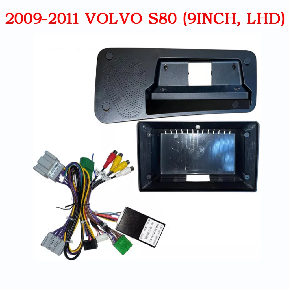 2 DIN 9-дюймовая автомобильная аудиокадра Fasxia, передняя панель автомобильного радио, панель GPS навигации подходит для VOLVO S80 2009-2011
