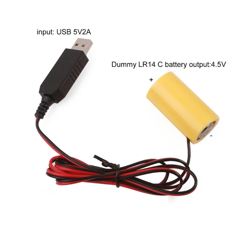 Кабель-адаптер USB 5V2A для аккумулятора Отсоедините Кабель И Замените 3 батарейки LR14 C
