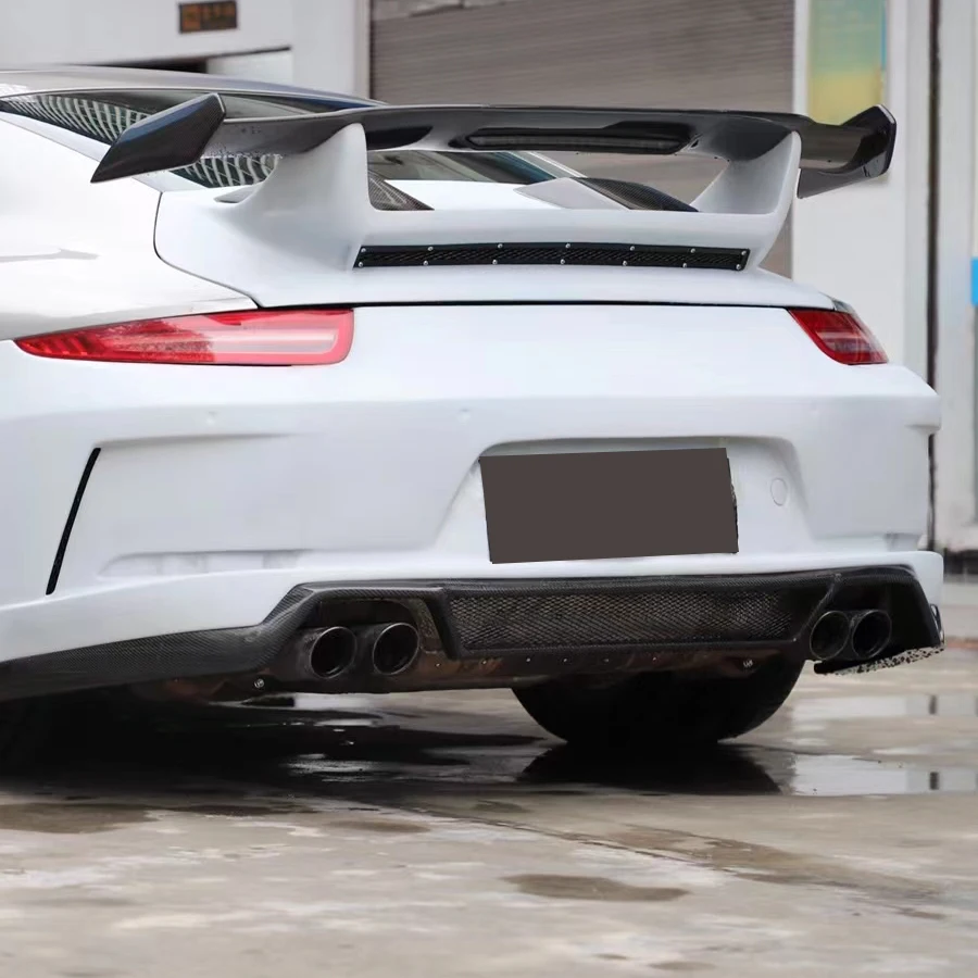 Настоящий Карбоновый Спойлер на Задней Палубе Duckbill Car Wing для Porsche 911 GT3 Style Модифицирует заднее крыло Top Wing FRP