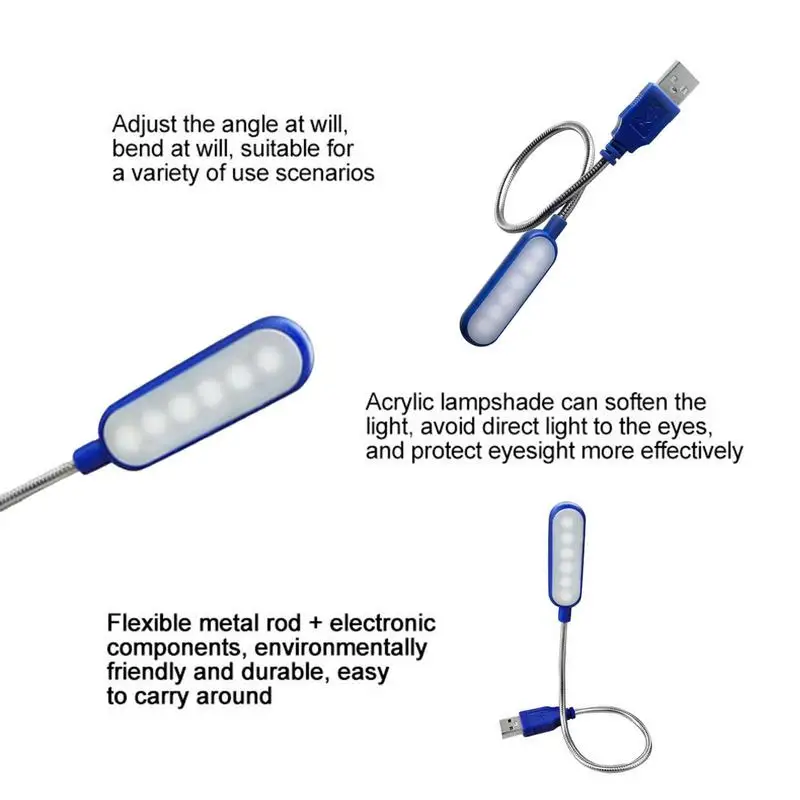 USB-ночник для ноутбука, маленький и портативный светодиодный светильник для защиты глаз, многоцелевой светильник теплого цвета для блока питания ноутбука