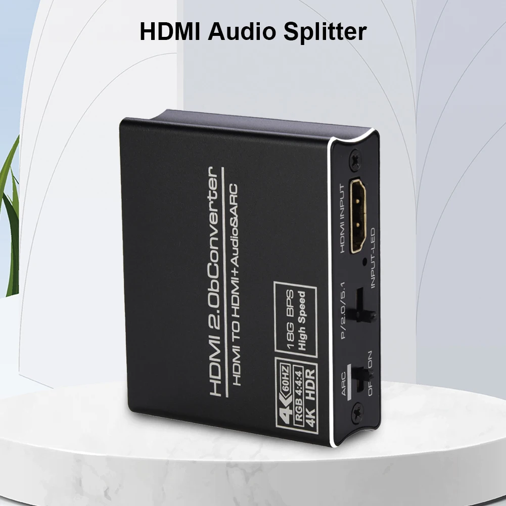 Аудиовыделитель, совместимый с Bluetooth 4K60PS5 по оптоволокну 5.1 SPDIF Стерео L/R Разъем 3,5 мм, стереовыделитель Аудио-разветвитель
