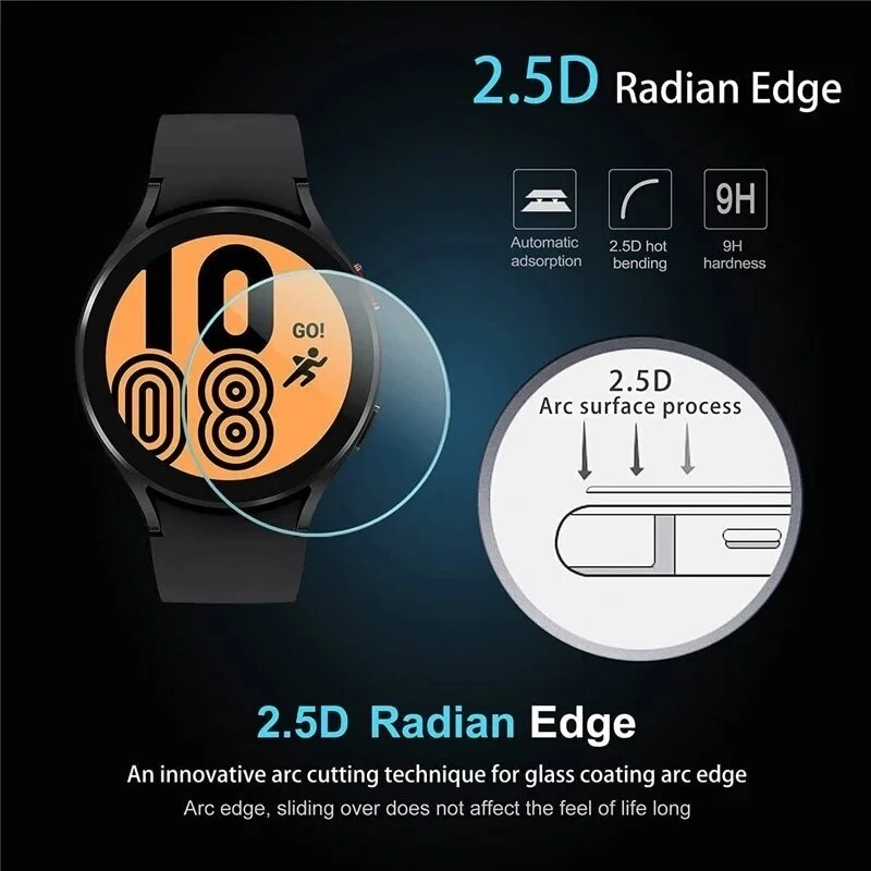 2шт Закаленное Стекло Премиум-класса 9H Для Samsung Galaxy Watch 6 Watch6 Classic 47 мм 43 мм 44 мм 40 мм 5 Защитная Пленка Для Экрана Смарт-Часов