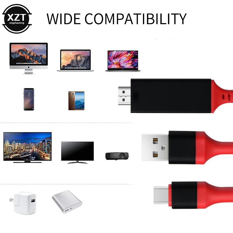 USB 3.1 Type C-HDMI-совместимый Кабельный Адаптер 1080P 720P Ultra HD 4k HDTV Видео для Samsung S9/8 Huawei TV Проектор Конвертер