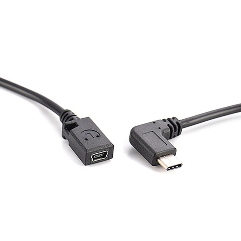 90-Градусный Удлинитель Type C к Mini USB Mini USB Female к USB C Male