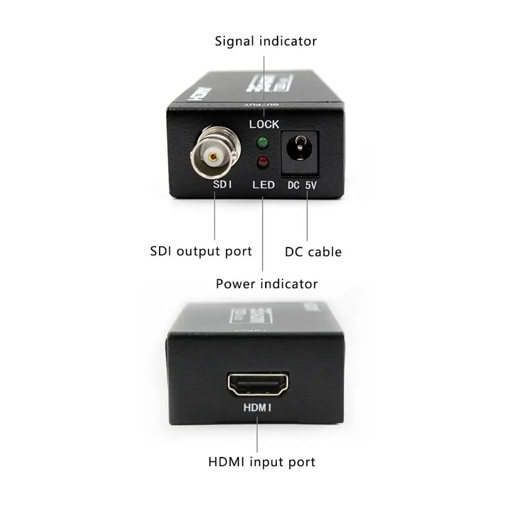 2 Шт Мини-Видео Конвертер 3G 1080P HDMI в SDI SD-SDI HD-SDI 3G-SDI HD с Адаптером питания в розничной упаковке Прямая поставка
