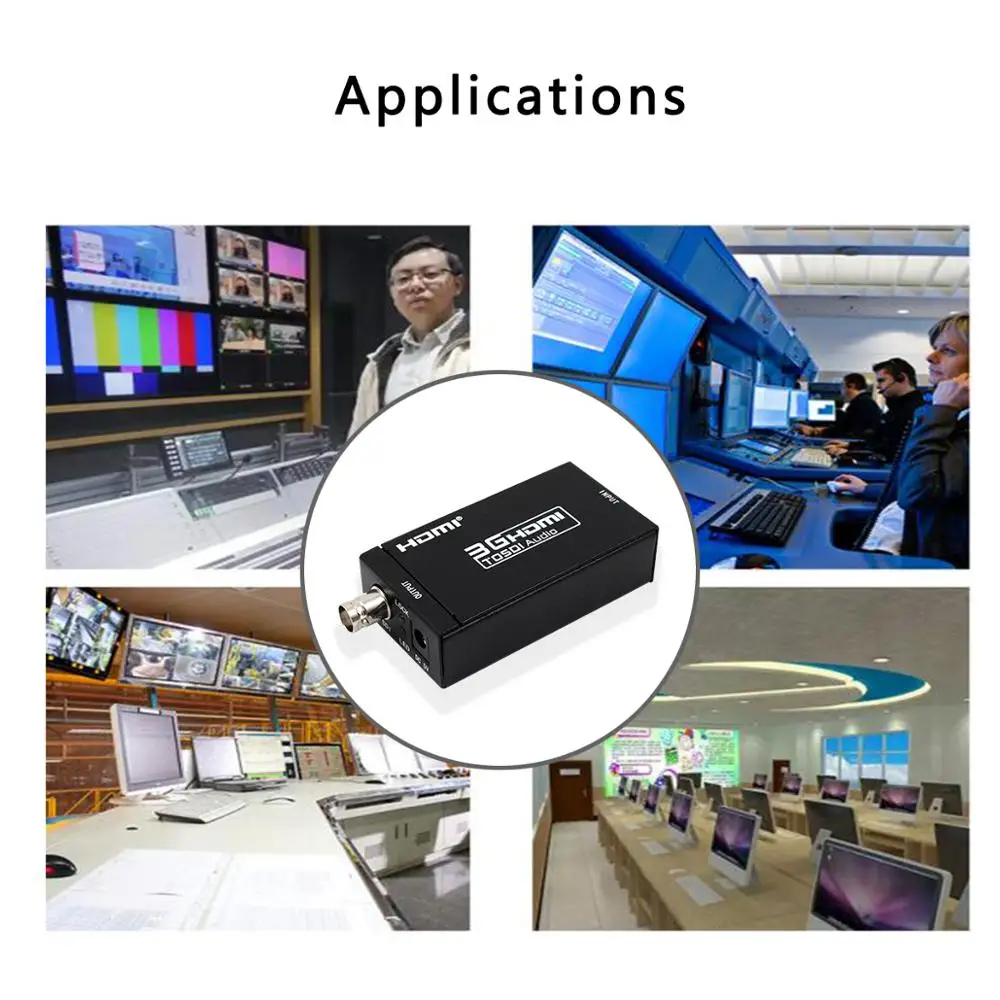 2 Шт Мини-Видео Конвертер 3G 1080P HDMI в SDI SD-SDI HD-SDI 3G-SDI HD с Адаптером питания в розничной упаковке Прямая поставка