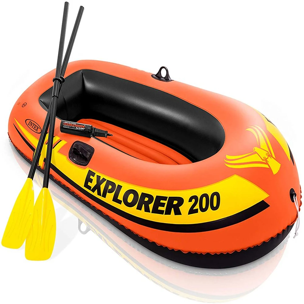 200 Комплект надувной лодки для 2 человек на 6+ лет (58331EP) Принадлежности для рыбалки на байдарках Надувные адаптеры Sup аксессуары Рыболовные принадлежности
