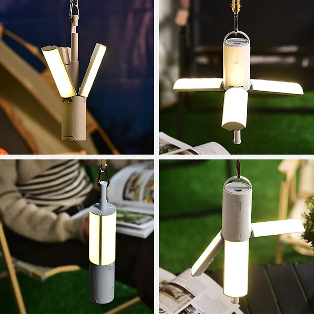 Подвесная лампа для палатки, многофункциональная атмосферная лампа, Складной портативный фонарь для кемпинга, длительный срок службы батареи при отключениях, пешие прогулки, рыбалка