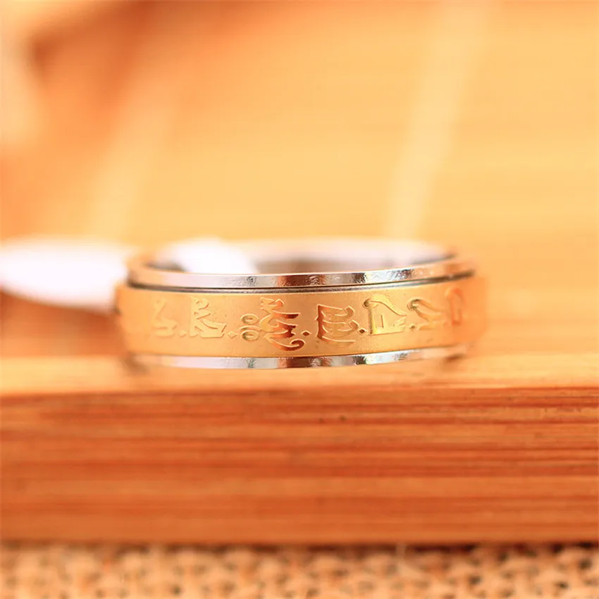 Вращающееся кольцо Mantra для мужчин из титановой стали, tide, ретро властная личность, кольцо на один указательный палец с ювелирными украшениями