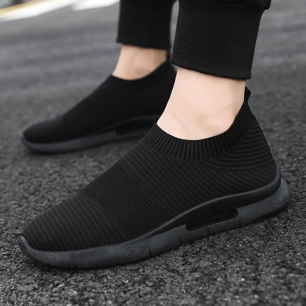 Новая мужская повседневная обувь, черно-серая обувь, мужские кроссовки, легкие дышащие кроссовки для ходьбы, мужские ботинки Zapatillas Hombre