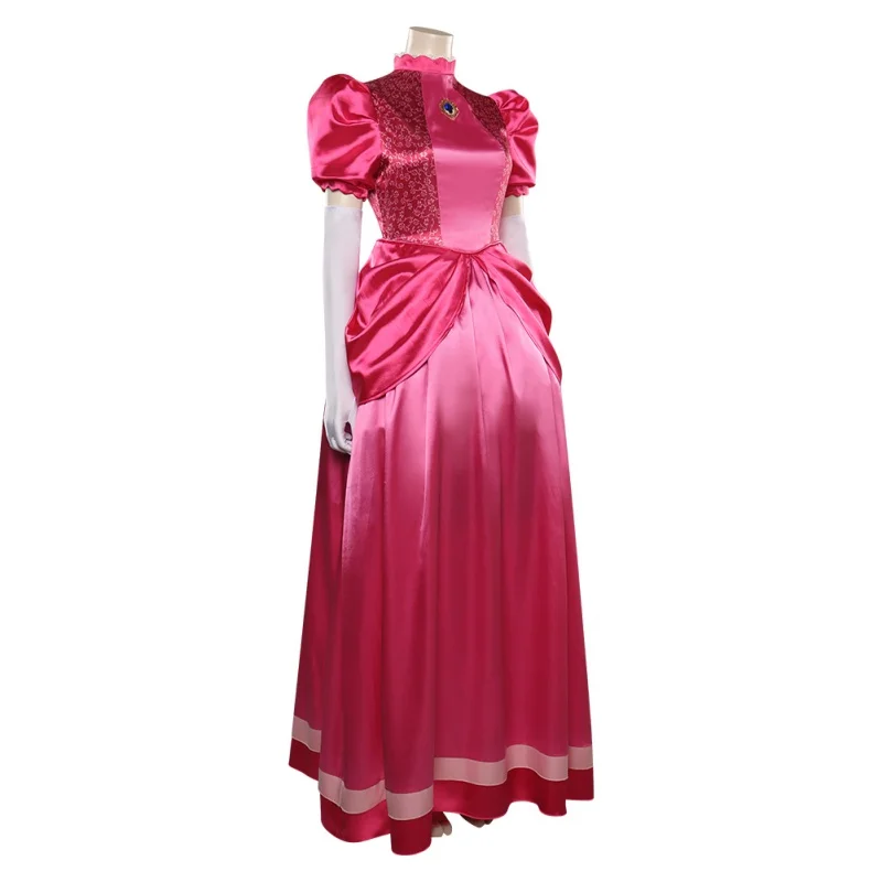 Косплей-костюм принцессы Cos Peach, женское платье, цельный комбинезон, наряды, Карнавальный костюм на Хэллоуин для взрослых женщин и девочек