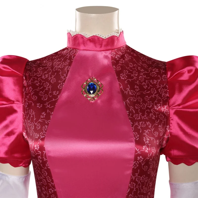 Косплей-костюм принцессы Cos Peach, женское платье, цельный комбинезон, наряды, Карнавальный костюм на Хэллоуин для взрослых женщин и девочек