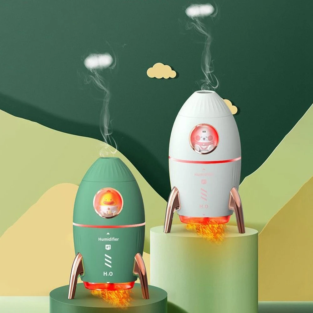 Увлажнитель воздуха Rocket Jellyfish, Моделирующий Прохладный Туман, Диффузор Эфирных масел, Ароматический Диффузор, Увлажнители Розовый