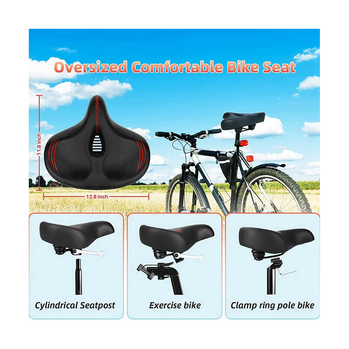 Велокресла повышенной комфортности, электровелосипеды, шоссейные велосипеды, универсальные подушки для велосипедных сидений для мужчин и женщин