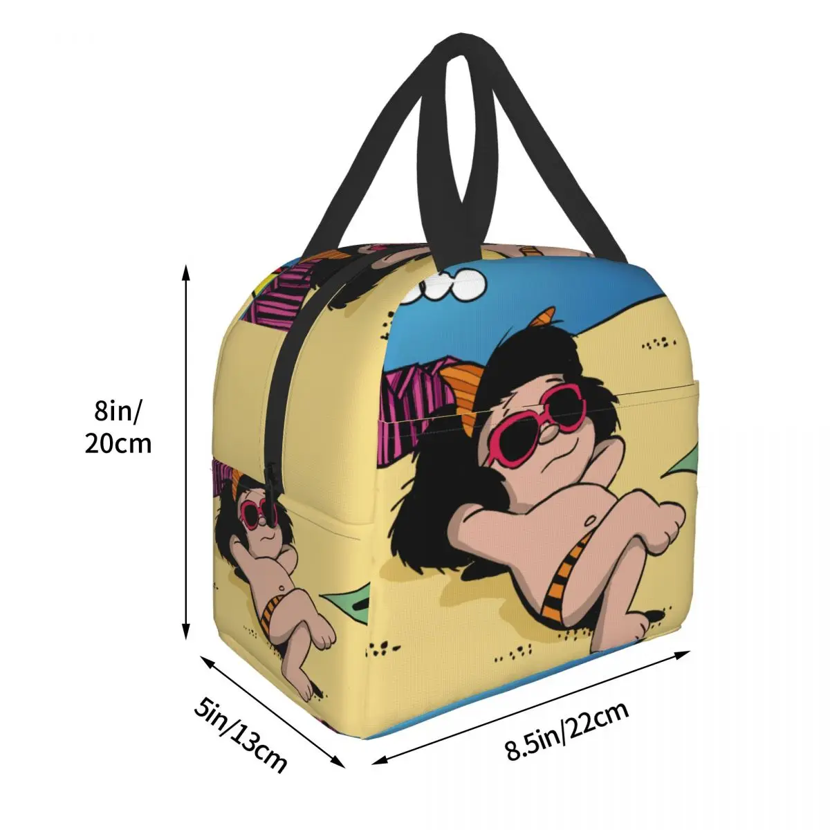 Забавный Ланч-бокс Mafalda с термоохлаждением, изолированный Ланч-бокс для мужчин, женщин, детей, школьной офисной еды, кемпинга, дорожных сумок для пикника