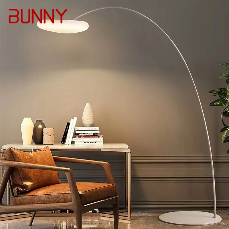 Торшер BUNNY Fishing в скандинавском стиле, современная семейная гостиная Рядом с диваном, светодиодный декоративный светильник Creative Cloud, стоячий светильник