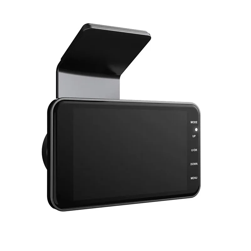 4-дюймовый сенсорный IPS-экран с двумя объективами, подключение к мобильному телефону с разрешением 1080P HD, круглосуточное наблюдение за парковкой, WiFi-регистратор вождения