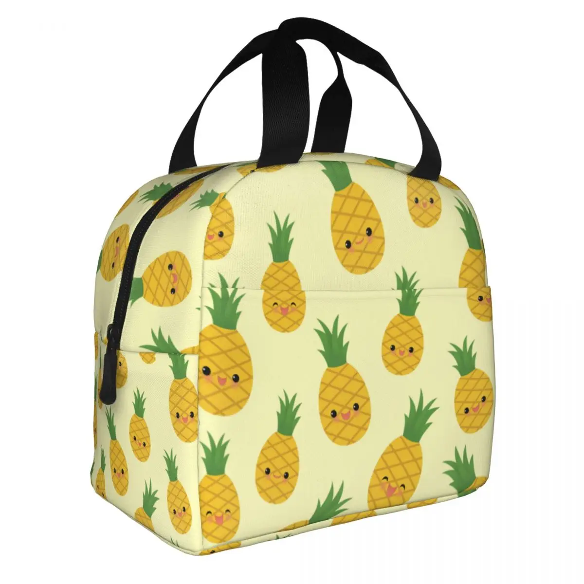 Сумка для ланча для мужчин и женщин Smiling Pineapples с термоохладителем, портативные Оксфордские сумки-тоут для пикника