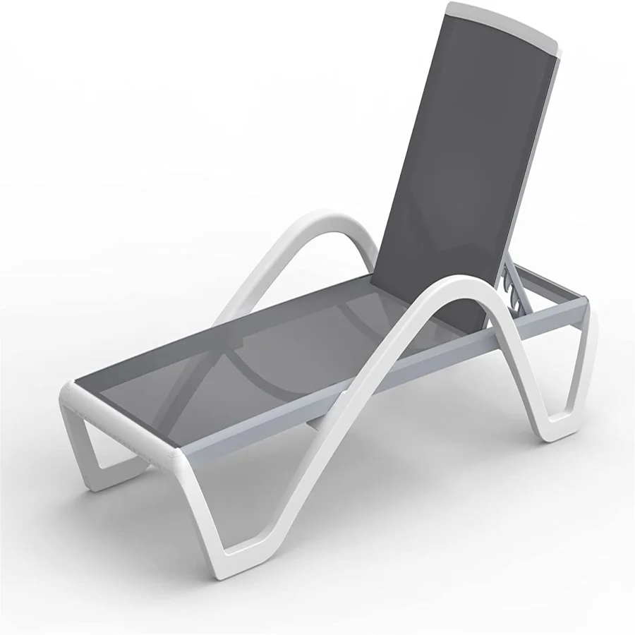 Современный открытый лаундж Регулируемые алюминиевые стулья для отдыха у бассейна с подлокотниками, всепогодные стулья для бассейна на улице, в бассейне, на лужайке, в саду