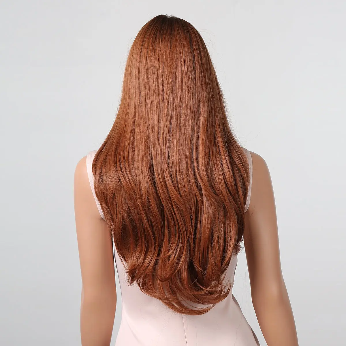 Оранжевые синтетические парики с кружевом спереди для женщин, длинные прямые волосы со средним пробором, натуральные кружевные парики для ежедневного использования, Высокая температура вечеринки