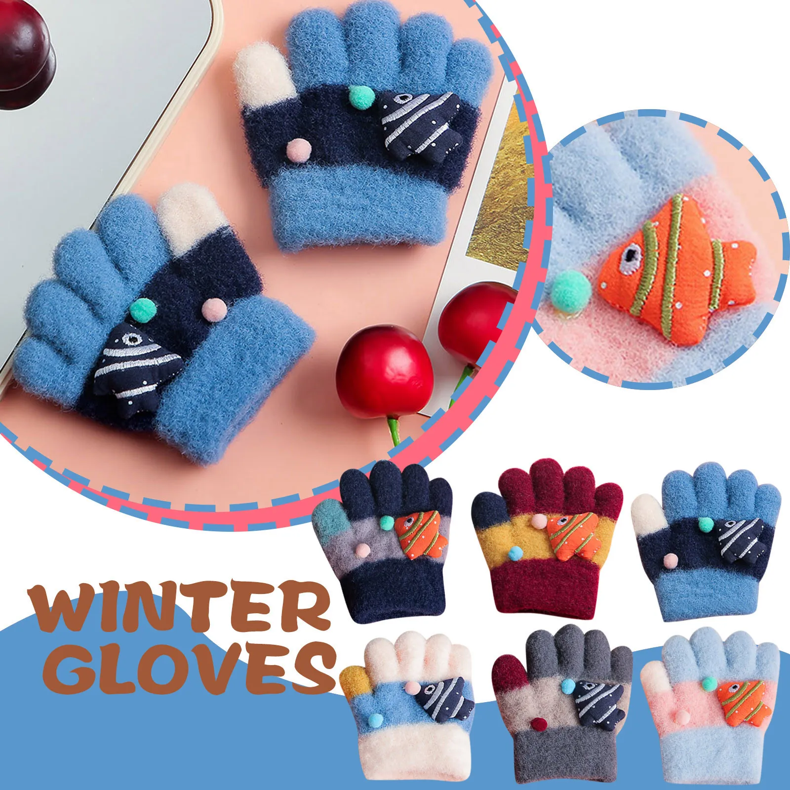 Варежка для детей, варежки для малышей, зимние перчатки, мультяшные перчатки для малышей, детские зимние мягкие варежки для девочек и мальчиков