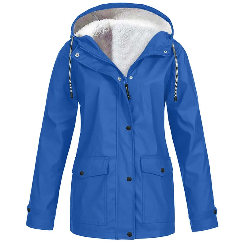 UHYTGF Куртка с капюшоном на молнии, женская плюшевая походная одежда, верхняя одежда, женская дышащая осенне-зимняя ветровка, пальто, женская 2656 г.