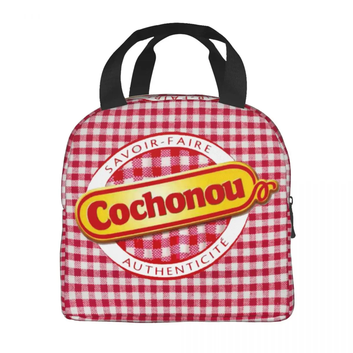 Сумка для ланча с логотипом Pig Cochonou, изолированная для женщин, Многоразовый теплый холодильник, Термосумки для ланча, Офисные сумки для пикника, дорожные сумки для еды