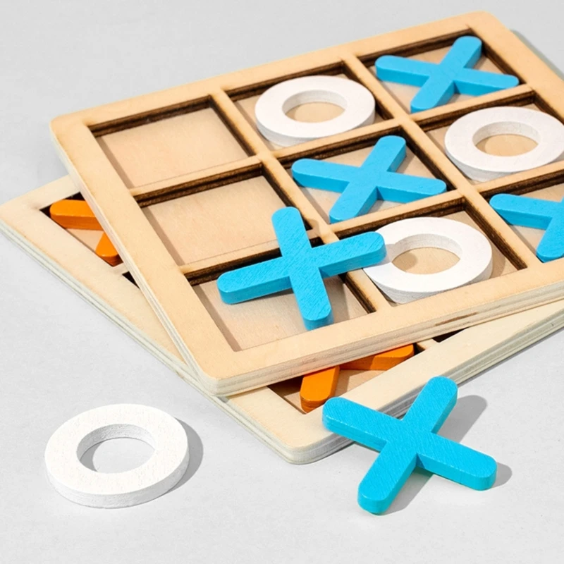 Настольная игра, игрушка для досуга, игра для взаимодействия родителей и детей, игра в крестики-нолики, деревянная настольная головоломка, развивающая игрушка