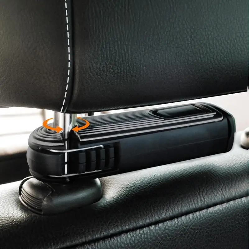 Крючки для автомобильных сумок для подголовника Многофункциональный С держателем телефона Автомобильный крючок для кошельков и сумок с регулировкой поворота на 360 градусов