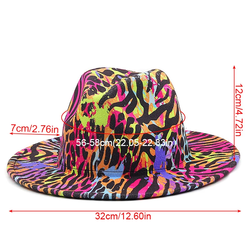 2023 Новые фетровые шляпы для мужчин, унисекс, шляпы-котелки с леопардовым поясом в тон, модные женские шляпы, фетровые шляпы, джазовая кепка с полями шапка женская