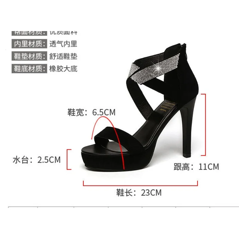 2023 Европейская обувь, женские босоножки на высоком каблуке, женские новые летние босоножки на высоком каблуке