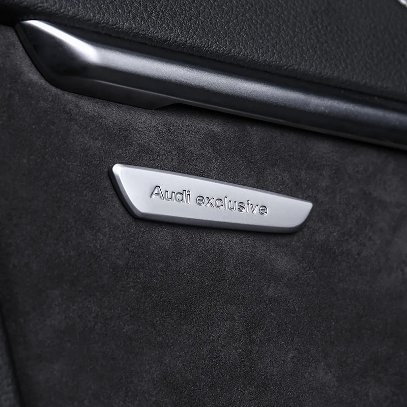 Металлический Цинковый Сплав для Audi Эксклюзивные Автомобильные Наклейки Audi A3 A4 A5 A6 A7 Q3 Q5 Q7 TT RS3 RS4 RS5 RS6 S3 S4 Наклейка на Дверь Автомобиля