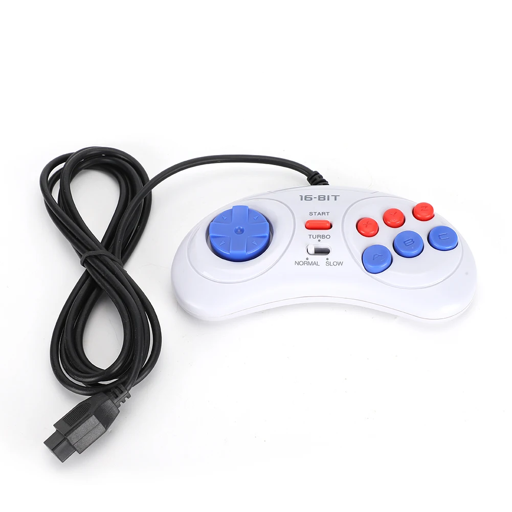 16-разрядная 9-контактная портативная мини-игровая консоль Эргономичный игровой контроллер белого цвета для игровой консоли Игровой контроллер мини-игровой консоли