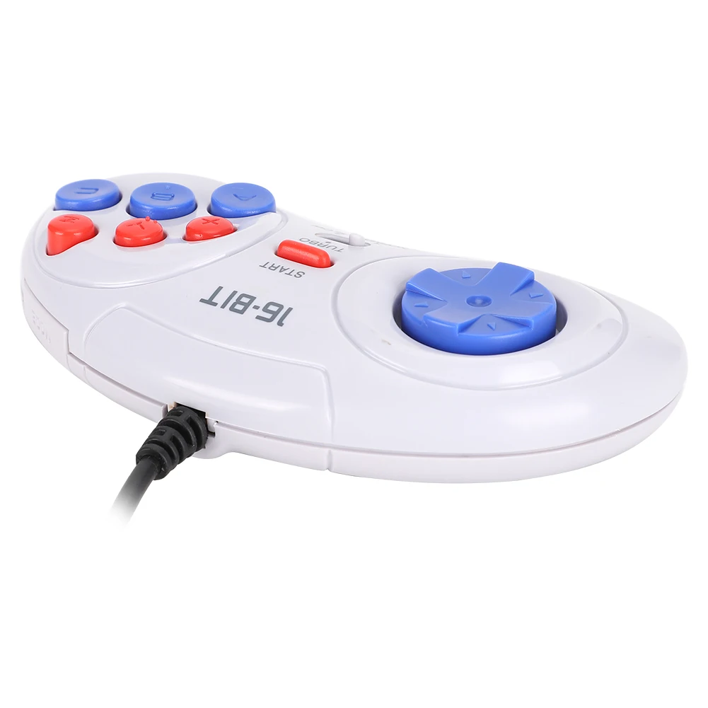 16-разрядная 9-контактная портативная мини-игровая консоль Эргономичный игровой контроллер белого цвета для игровой консоли Игровой контроллер мини-игровой консоли