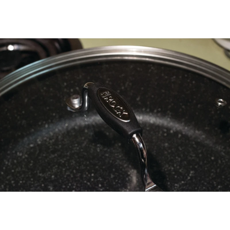 11-Дюймовая сковорода для жарки во фритюре с крышкой и бакелитовыми ручками, 11 дюймов, запатентованная поверхность с антипригарным покрытием