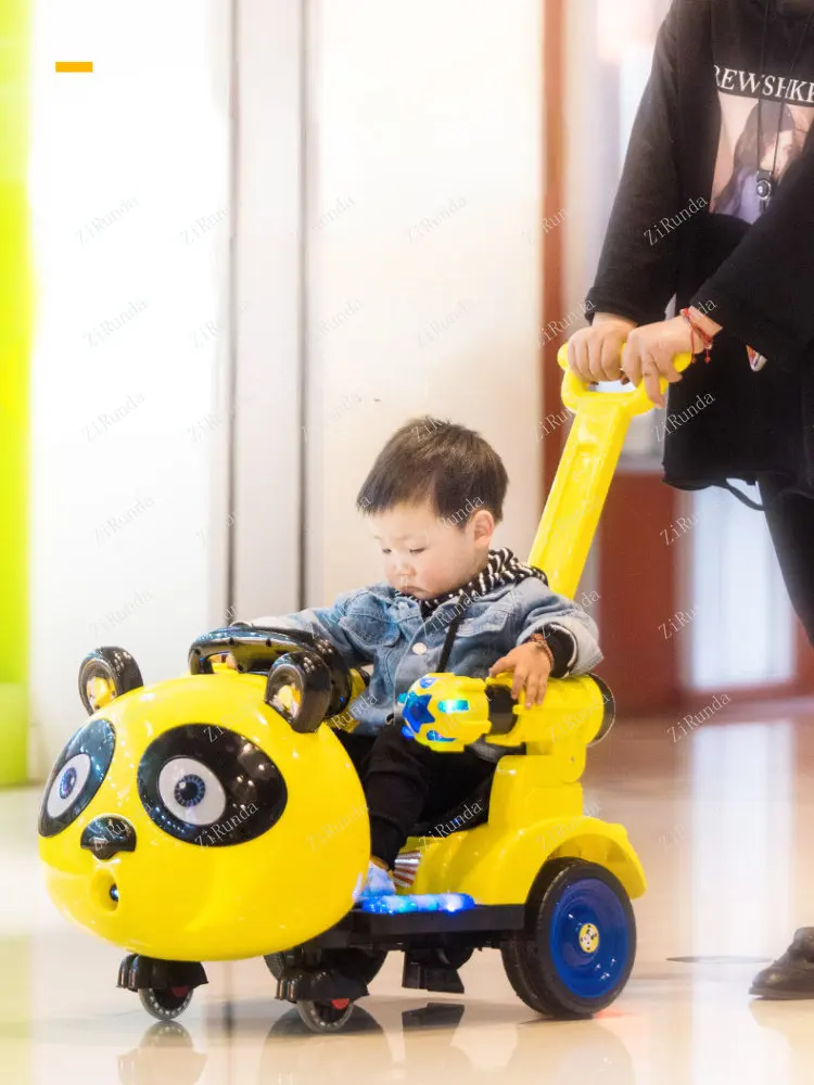 Детский электромобиль, четырехколесный автомобиль, детская поездка для детей в помещении с дистанционным управлением, игрушечный автомобиль с сиденьем, детский мотоцикл