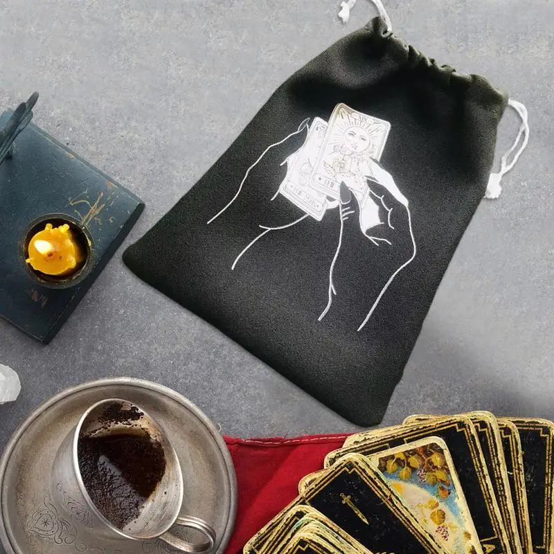 Сумки для Таро, мешочки, Уникальная сумка для карт Таро на шнурке, чехол, Принадлежности для гадания на судьбу, колдовства, для путешествий, покупок и многого другого