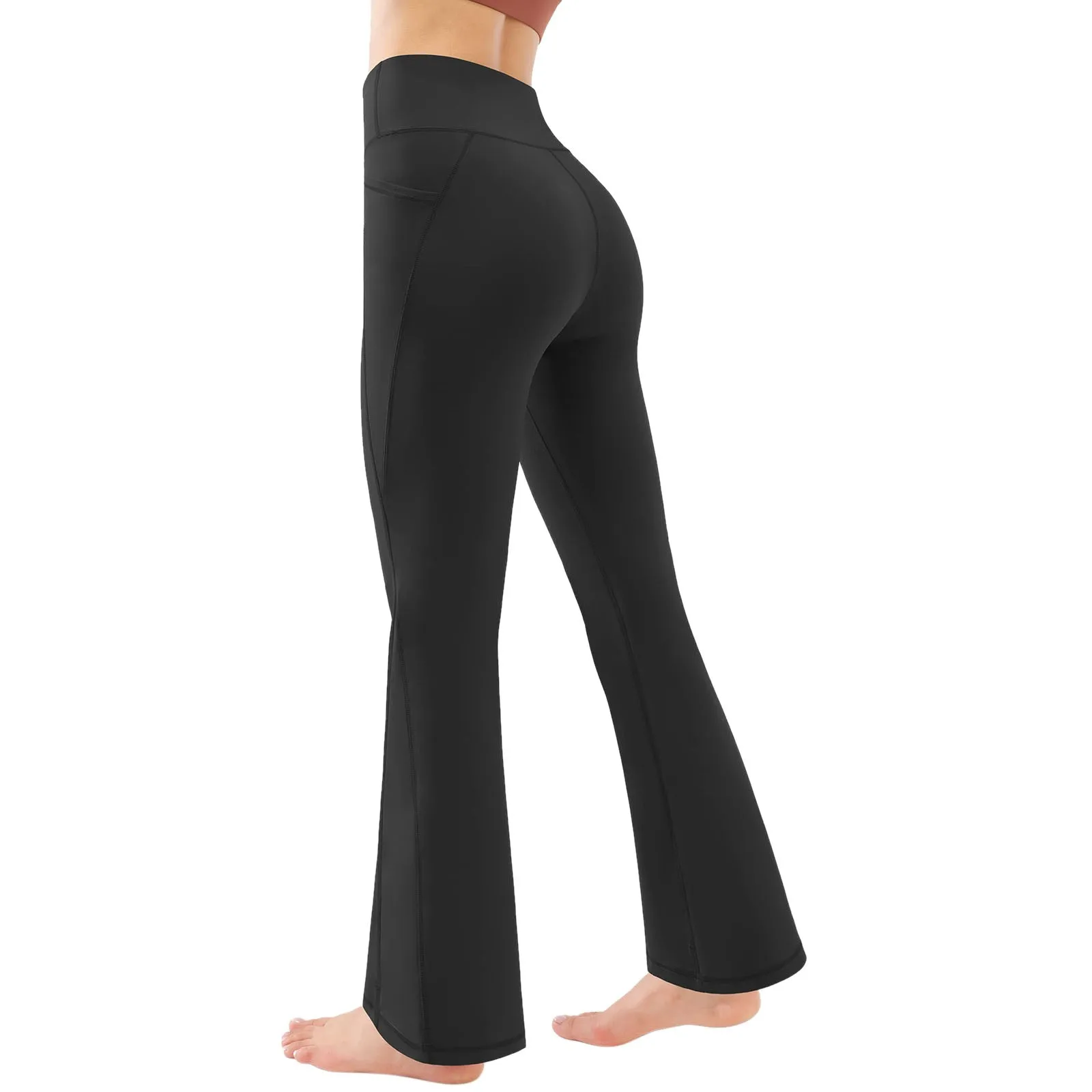 Расклешенные леггинсы Женские штаны для танцев, йоги, фитнеса, бега, леггинсы для тренировок, спортивные штаны для йоги, брюки-стрейч с высокой талией