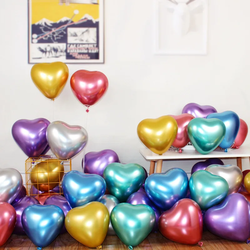 Украшения для вечеринки по случаю дня рождения, Свадебные украшения, Латексный воздушный шар в форме сердца, глобусы для детского душа, 12-дюймовые красные макароны