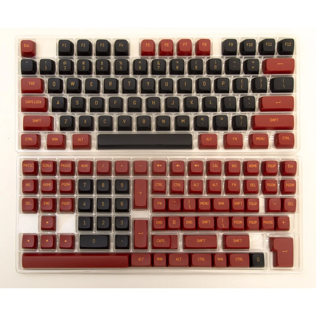 Черно-красный колпачок для клавиш Doubleshot CSA Profile 150 клавишных колпачков подходят для механической клавиатуры 61 68 71 84 87 98 100 104 RK MK