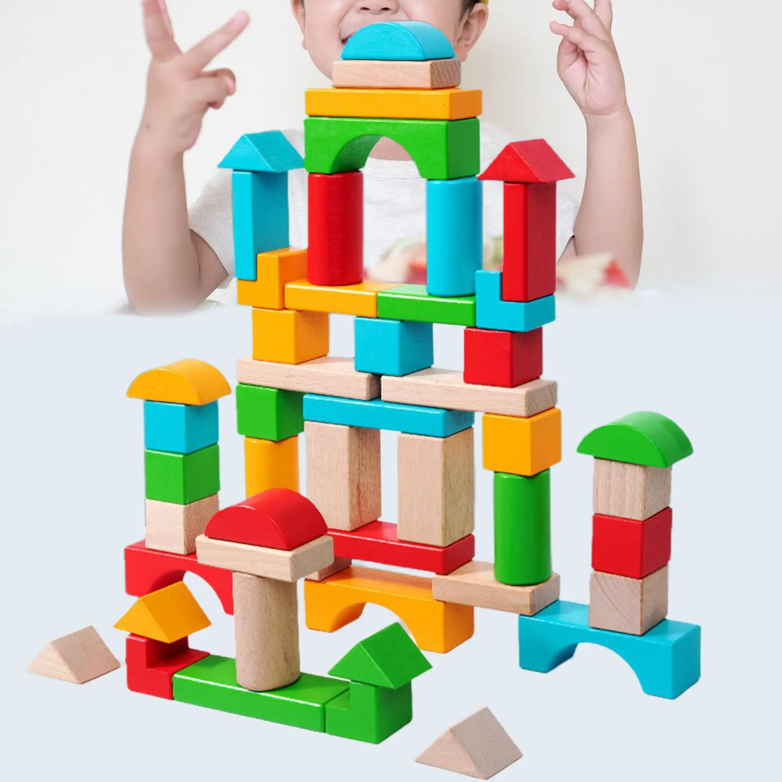 Геометрические фигуры Деревянные мини Строительные кирпичики Геометрия для детей Геометрическая обучающая игрушка для обучения манипуляциям в классе