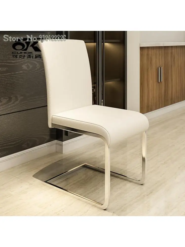 Обеденный стул Kehao из нержавеющей стали экономичный современный простой обеденный стол стул бытовой железный стул со спинкой и луком