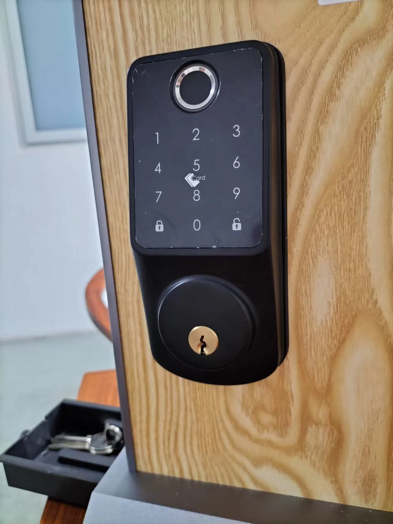 Умный дом с засовом американского класса 2 с биометрическим замком отпечатков пальцев с приложением Tuya Wifi